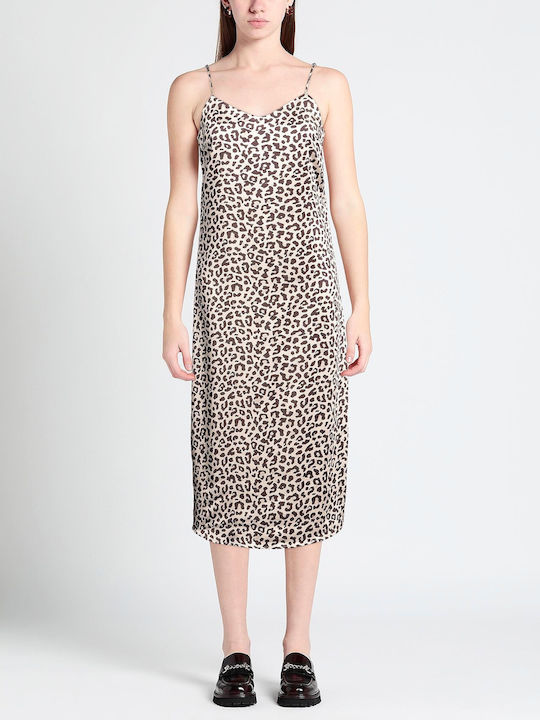 Only Ella Sommer Midi Damenkleid Grau