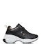 Damen Flatforms Sneakers Schwarz