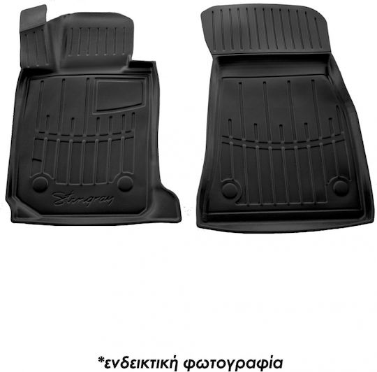 Race Axion Vordere Matten Wannenartig 2Stück aus Gummi für Jeep Wrangler 2007-2018 Schwarz