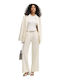 Halati Women's Fabric Trousers Ecru