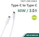 SiiPro USB 2.0 Cable USB-C male - USB-C 60W White 0.5m