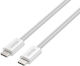 Unitek Magnetic / Retractable / Braided USB 2.0 Cable USB-C male - USB-C 100W PD Λευκό 1m C1414AWH-1M