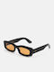 Retrosuperfuture Unisex Sonnenbrille mit Schwarz Kunststoff Gestell und Orange Linse Zaga-JJ9