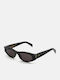 Retrosuperfuture Damen Sonnenbrille mit Schwarz Kunststoff Gestell und Schwarz Linse Razzo-W08