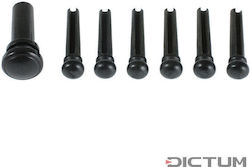 Set de 7 Pini de Pod pentru Chitară Acustică Ebony Dictum 581021