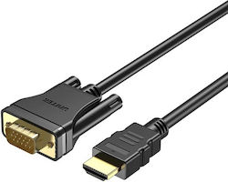 Unitek V1185A HDMI Мъжки - VGA Мъжки 2м Черен