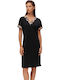 Minerva Summer Women's Nightdress Black