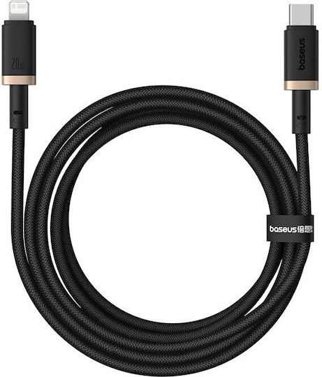 Baseus Dura Braided USB-C to Lightning Cable 20W Μαύρο 2m P10377800U01-02