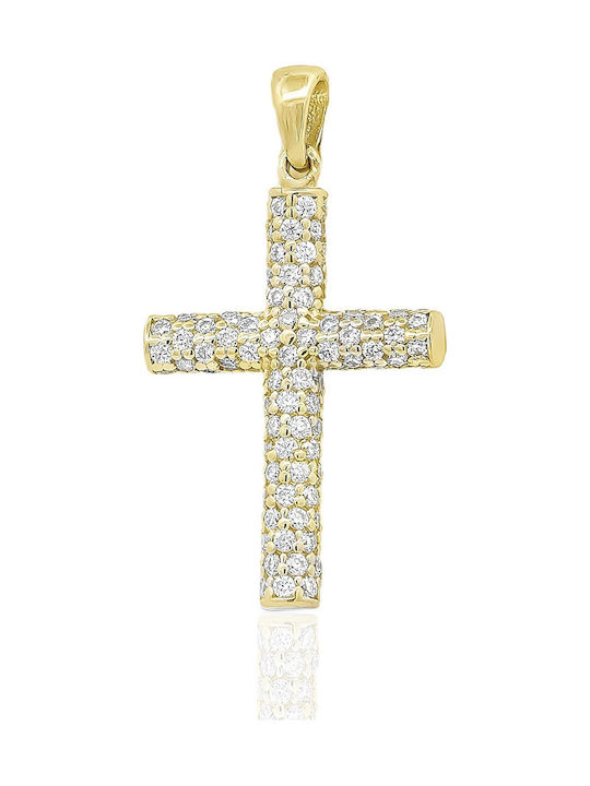 Metrongold Damen Gold Kreuz 18K