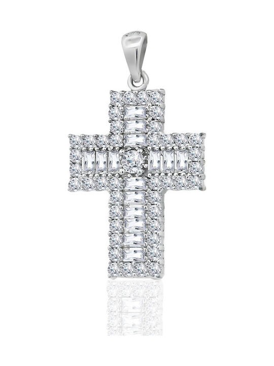 Metrongold Damen Weißgold Kreuz 18K