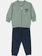 Kids Tracksuits Khaki and Blue Set With Jacket 2 Pieces Racer