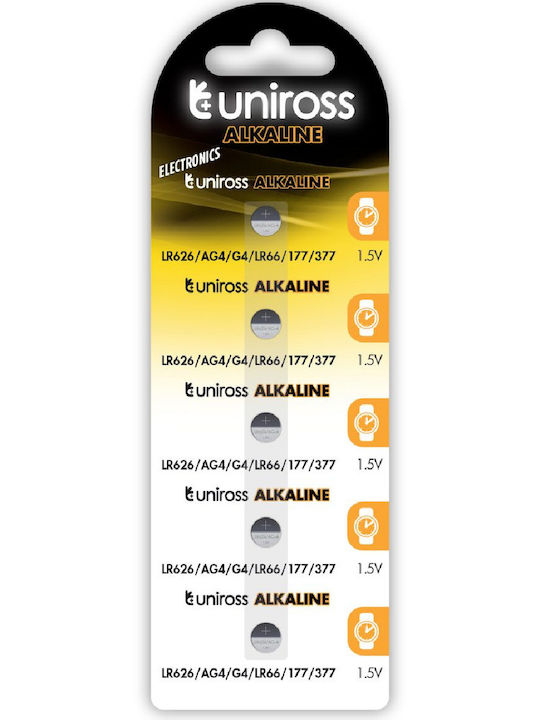 Uniross Alkaline-coin Lr626 Ag4 Lr66 Battery 10pack