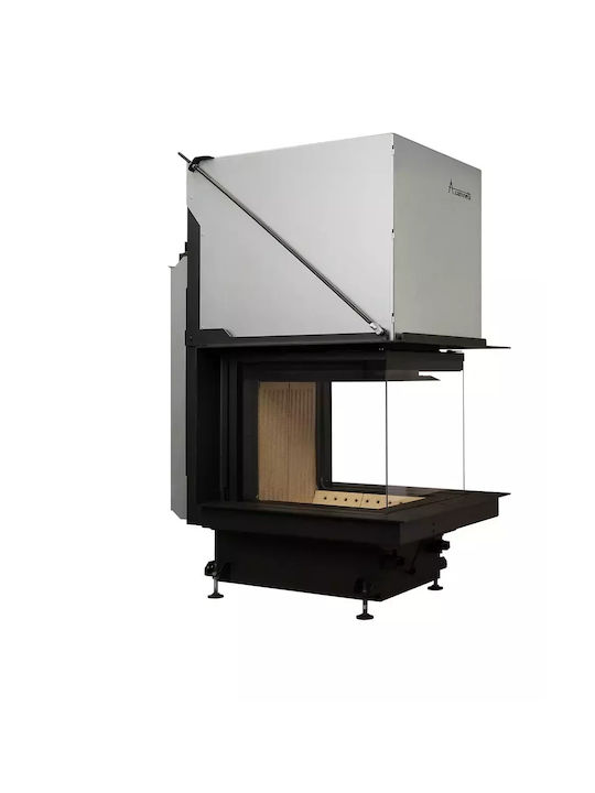 A. Caminetti Crystal 3D 50/70 Premium Ενεργειακό Τζάκι Ξύλου 14kW Τρίπλευρο με Συρόμενη Ανοιγόμενη Πόρτα