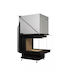 A. Caminetti Crystal 3D 50/70 Premium Ενεργειακό Τζάκι Ξύλου 14kW Τρίπλευρο με Συρόμενη Ανοιγόμενη Πόρτα
