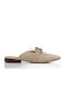 Μπεζ Slipper Loafers Σουέτ Υφή