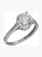 Tasoulis Jewellery Collection Μονόπετρο από Λευκόχρυσο 14K
