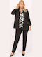 Dina Lung Blazer pentru femei Crep Sacou Black