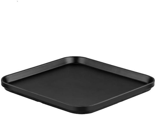 Tria Tria Shallow Square Serving Plate Made of Melamine Black 18x18cm
