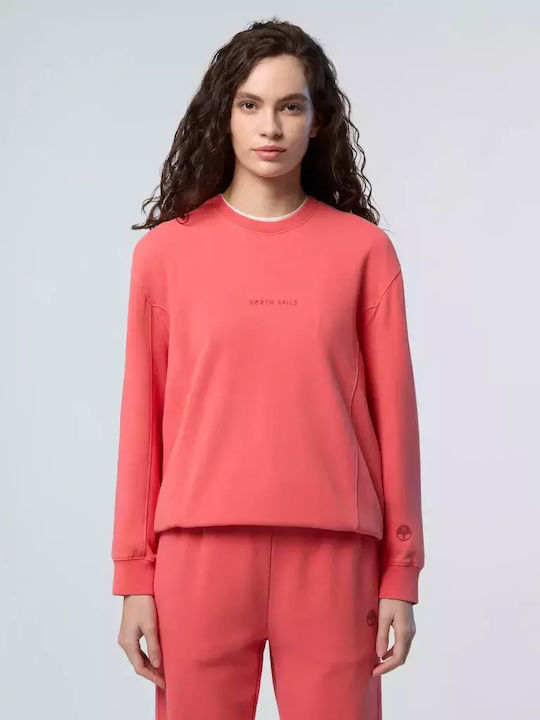 North Sails Women's Sweatshirt Hooded Coral