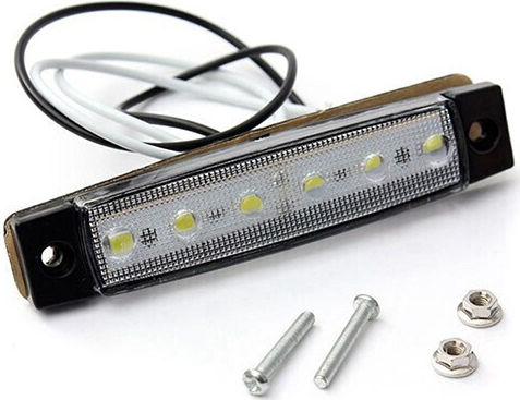 Truck Volume Lights Tractor-Trailer-Truck 6 LED 12-24V IP65 White Agroequip Agroequip