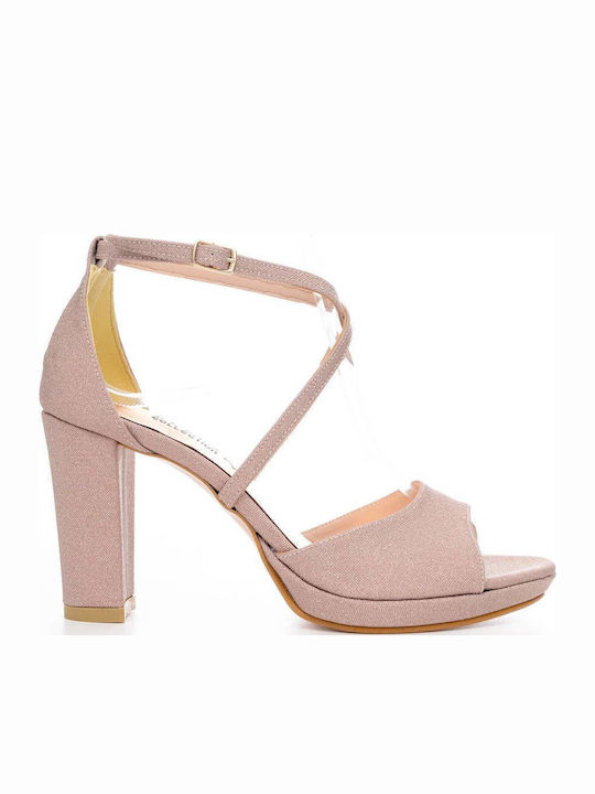 Ellen Leather Sandals Gold