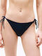 Bikinihosen Slip mit Schnürung Marineblau