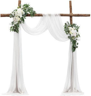Vevor Artificial Wedding Flower Set White 2 Pcs Flowers & 1 Pc Fabric Hlgmhtj3jtbsm0inqv0