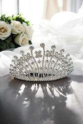 Hohe Silberne Strass Zirkon Braut Tiara Hohe Silberne Strass Zirkon Braut Tiara