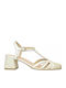 Ecru Heels with Strap