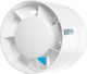 Ventilator de baie Yuf125 cu conductă 125mm Alb