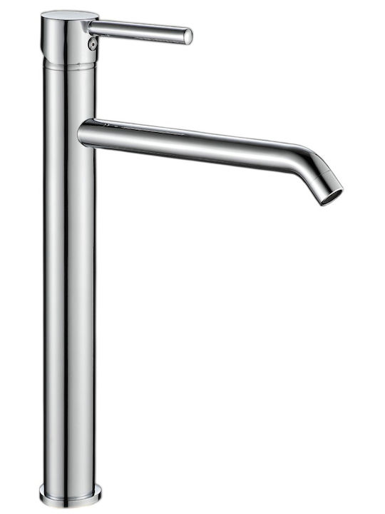 Interflex Αναμεικτική Μπαταρία Νιπτήρα Ψηλή Ασημί