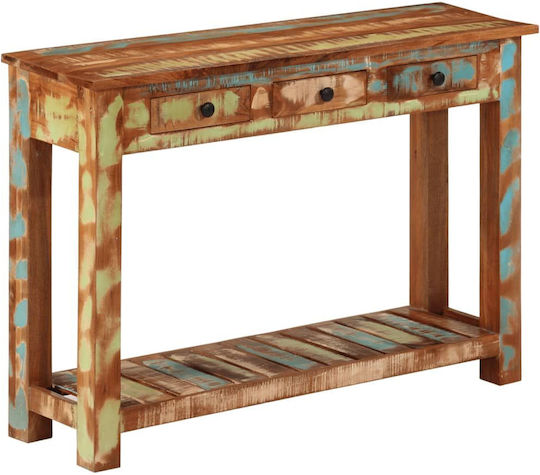 Solid Wood Console Table Coffee L110xW30xH76cm