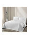 Beauty Home Aeva Art 12323 Set Coverlet Queen Size White 230x250cm