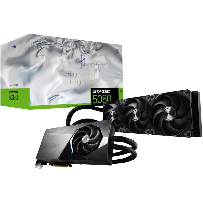 MSI GeForce RTX 5080 16GB GDDR7 Suprim Liquid SOC Κάρτα Γραφικών