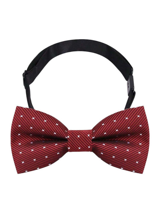 Formal Modern Bow Tie with Stars & Smart Adjustable Clasp Bordeaux