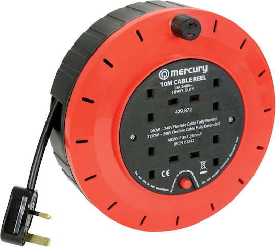 Mercury 4-gang Extension Reel 10.0m 429.872uk