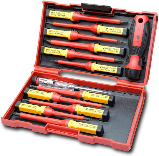 Set de Șurubelnițe Izolate VDE Proskit 13 Bucăți Sd-v861