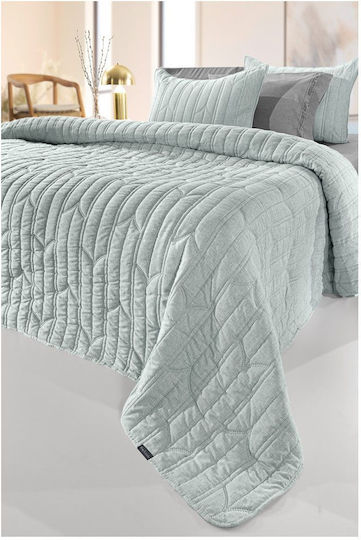 Guy Laroche Aurora Coverlet Set Semi-Double Microfiber Mint 180x240cm 2 Pieces