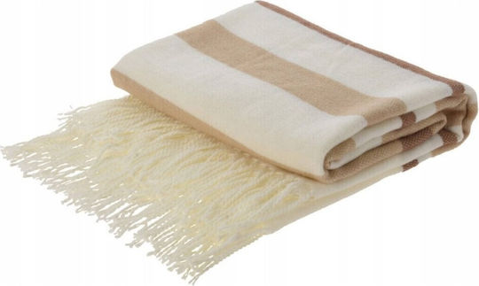 Home&Styling Collection Κουβέρτα Καναπέ με Κρόσσια 130x160εκ. Striped