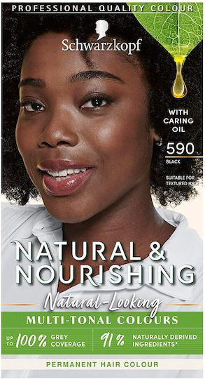 Schwarzkopf Natural & Nourishing Βαφή Μαλλιών 590 Black