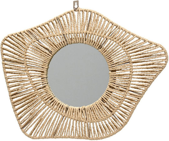 Kaemingk Καθρέπτης Ασύμμετρος Μπεζ 47x41cm Kaemingk Καθρέπτης Ασύμμετρος Μπεζ 47x41cm
