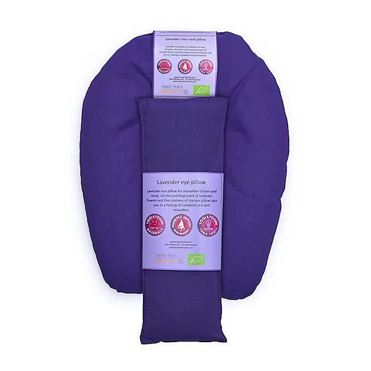 Set Μαξιλαράκι Ματιών Αυχένα Λεβάντα Pillow Lavender Organic Purple