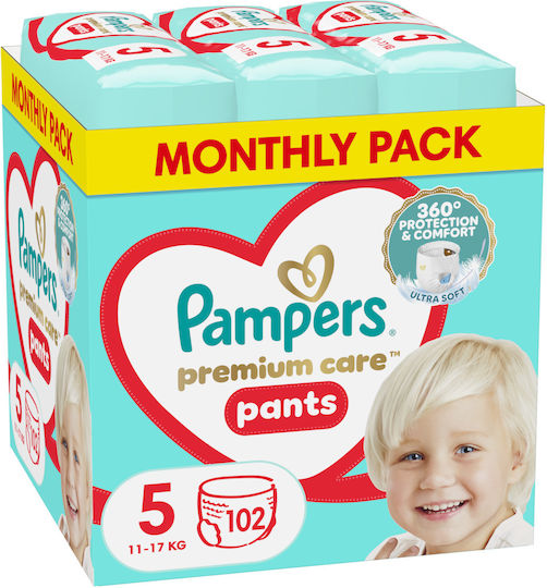 Pampers Diaper Pants Premium Care Monthly Pack No. 5 for 12-17kg 102pcs
