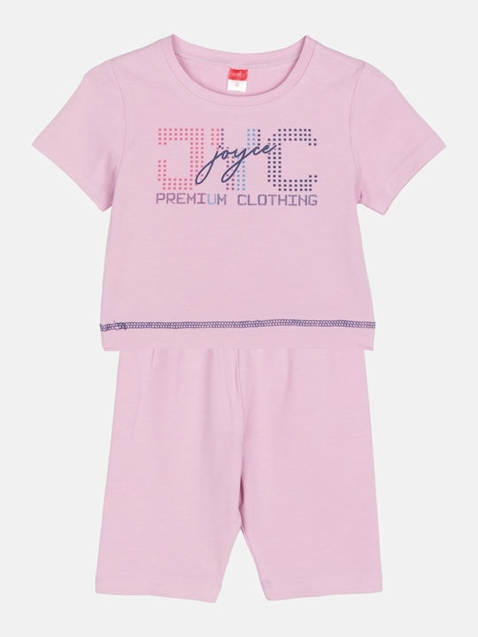 Joyce Kids' Set with Shorts Summer 2pcs Pink Di...