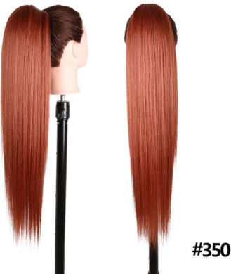 Ponytail Gkm Synthetic Human Hair Keratin Kanekalon No Frizz No Shine No Tangle Straight Nest System 71cm Code 350 Copper