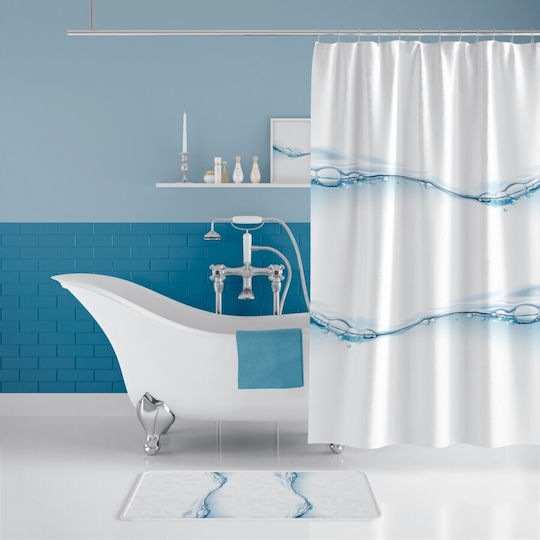 Tropik Home Душ завеса Тъканна 180x200см Waterdrop
