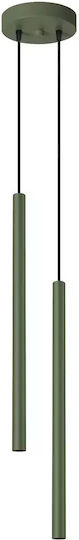 Sollux Pastelo 2 Hängelampe Grün mit Fassung G9 15x15x104cm.