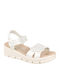 Women's Flat Sandals Anatomic in Silver Color
