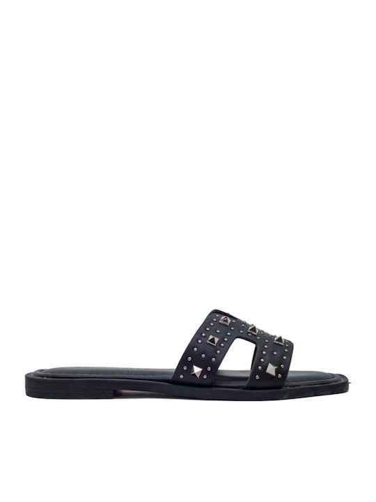 Women's Flat Sandals in Black Color