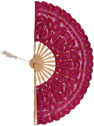Silk Fashion Handgemachte Fuchsie Ventilator 22cm